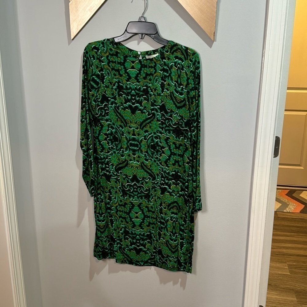 H&M Paisley print open back dress size 4